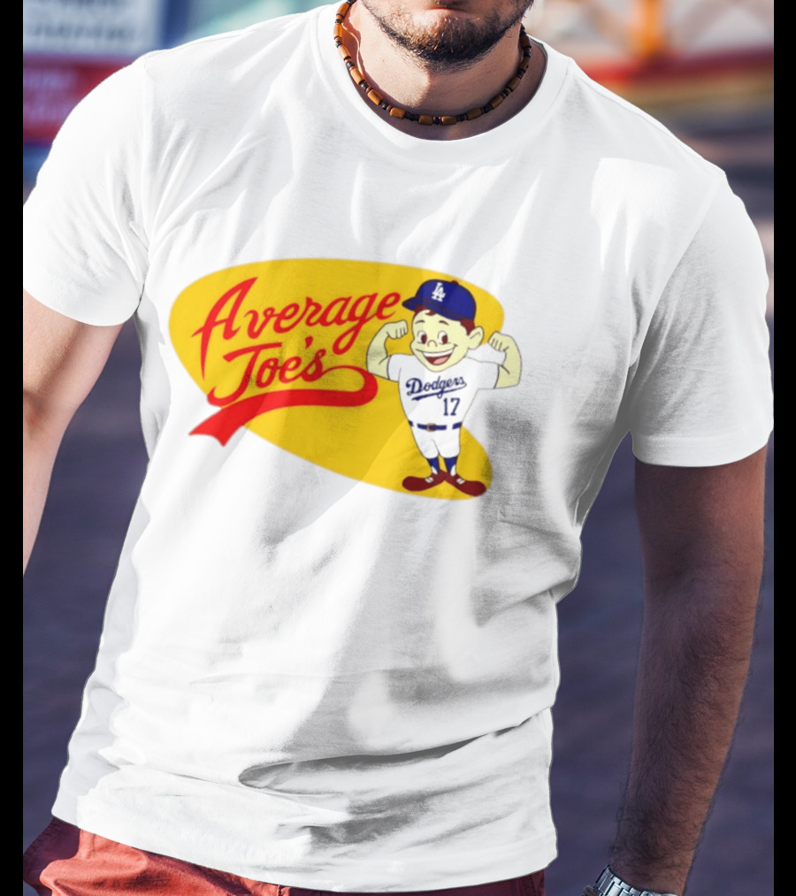 Average Joe's Dodgers No 17 LA Cartoon T-Shirt