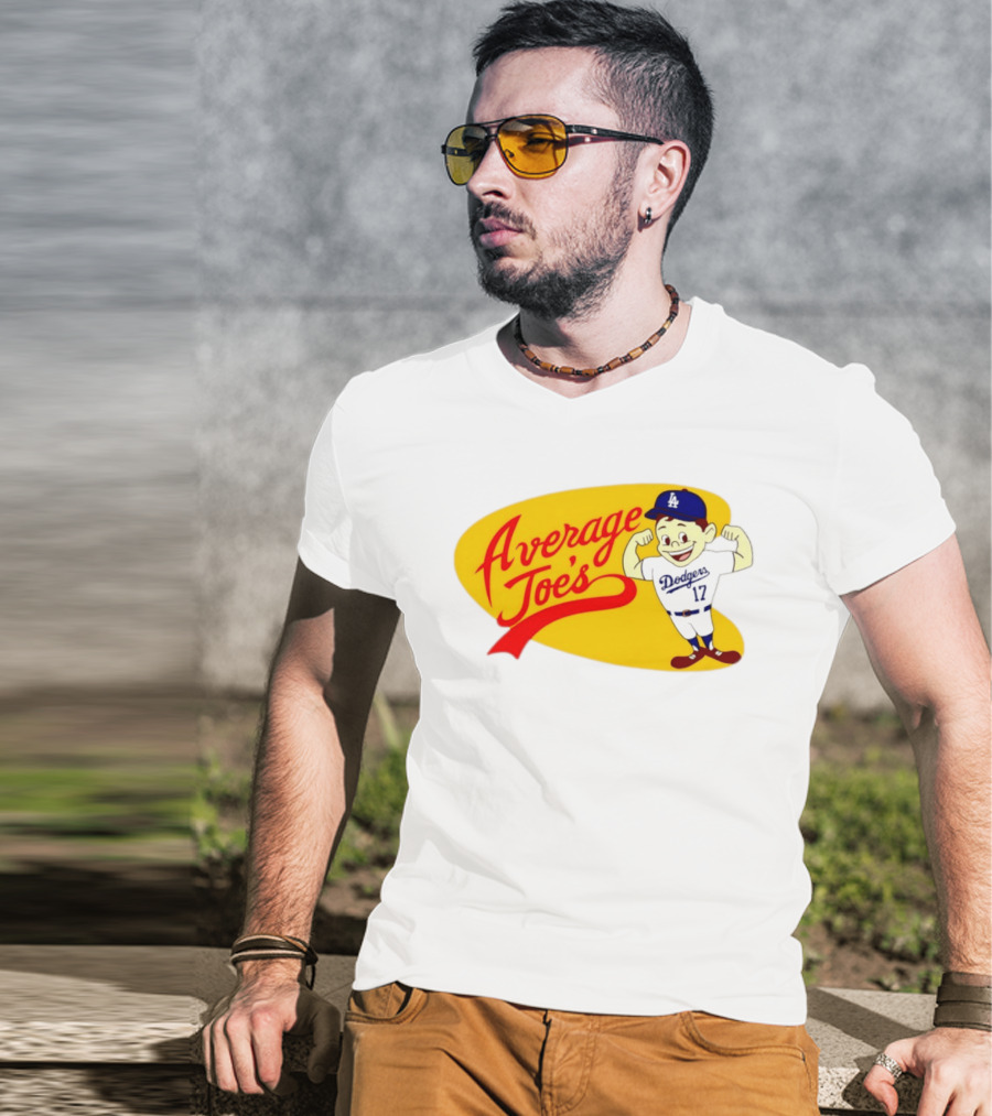 Average Joe's Dodgers No 17 LA Cartoon T-Shirt