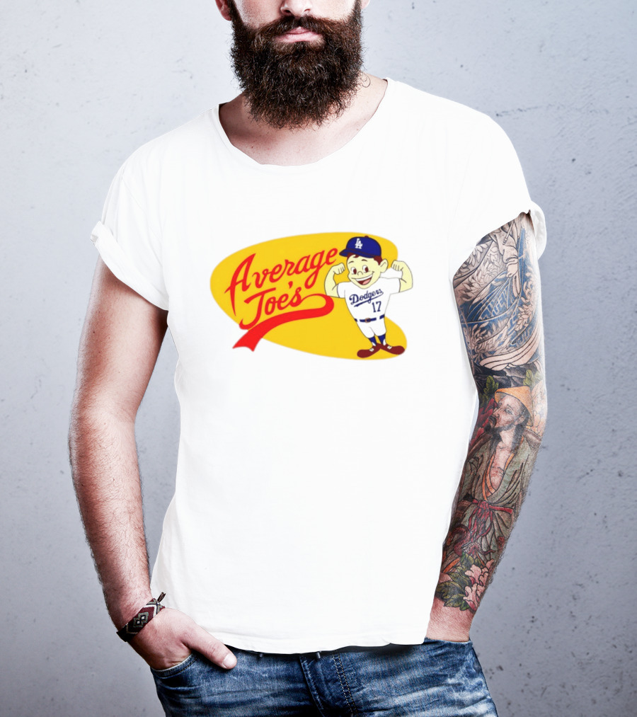 Average Joe's Dodgers No 17 LA Cartoon T-Shirt