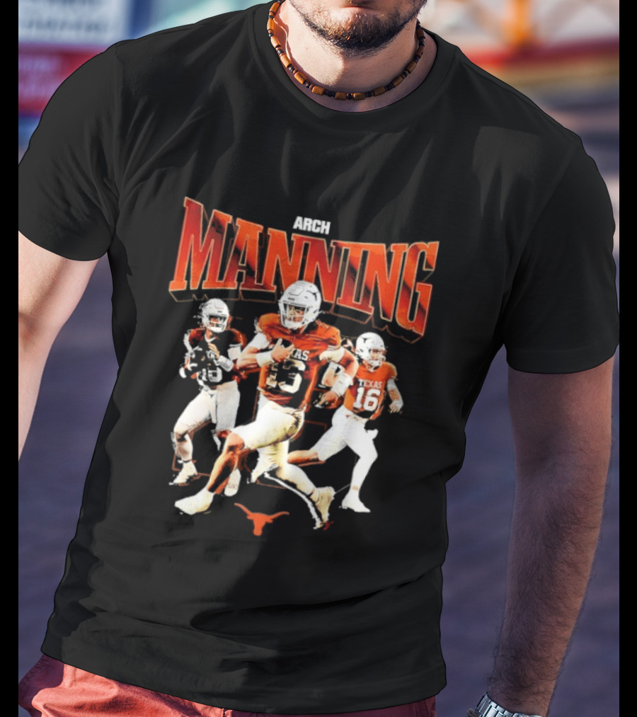 Arch Manning 16 Texas Longhorns NCAA Football Player Manning T-Shirt