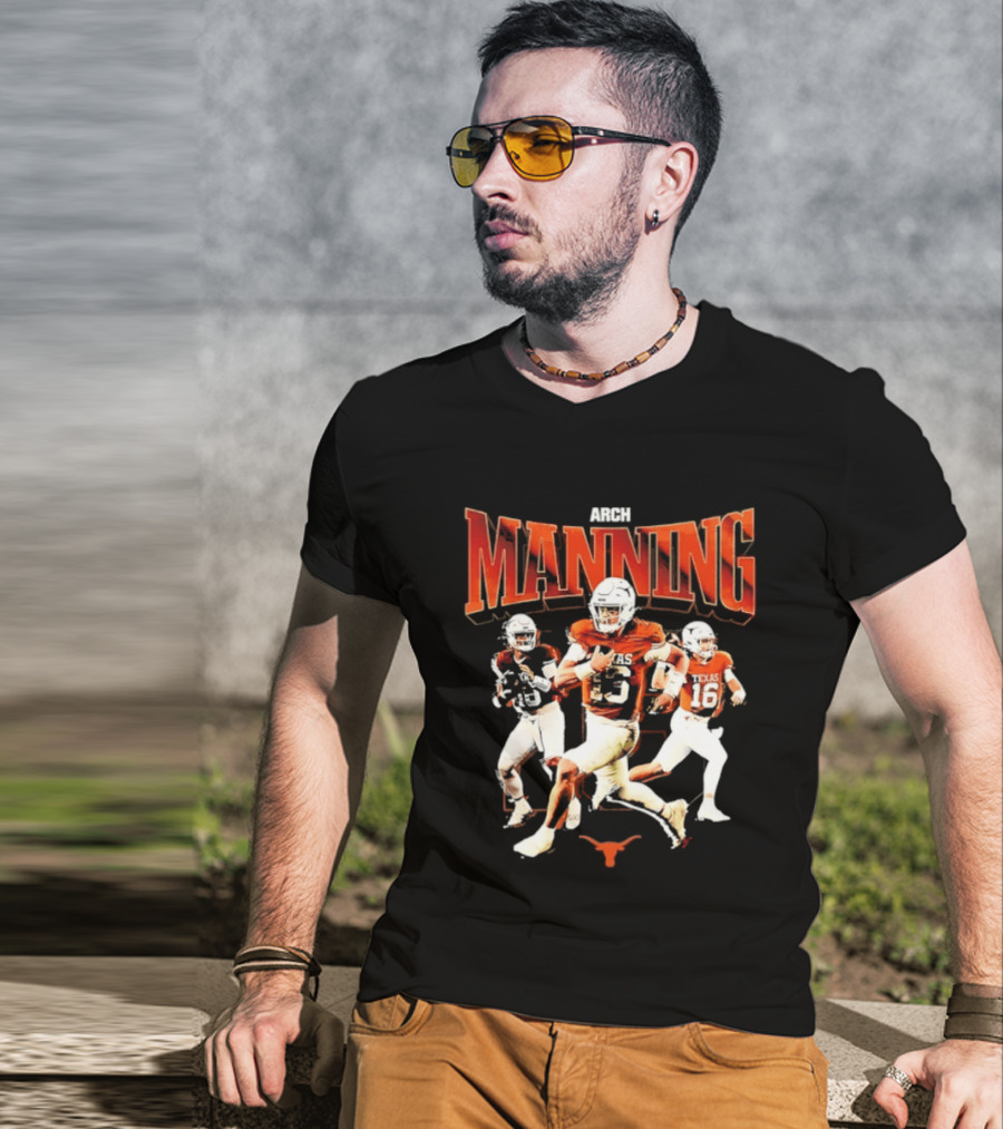 Arch Manning 16 Texas Longhorns NCAA Football Player Manning T-Shirt