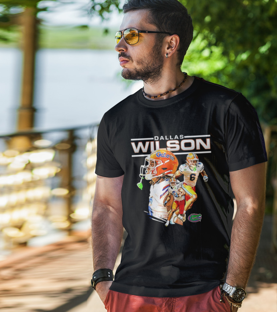 Dallas Wilson 6 Gators University Of Florida Football Player NCAA T-Shirt