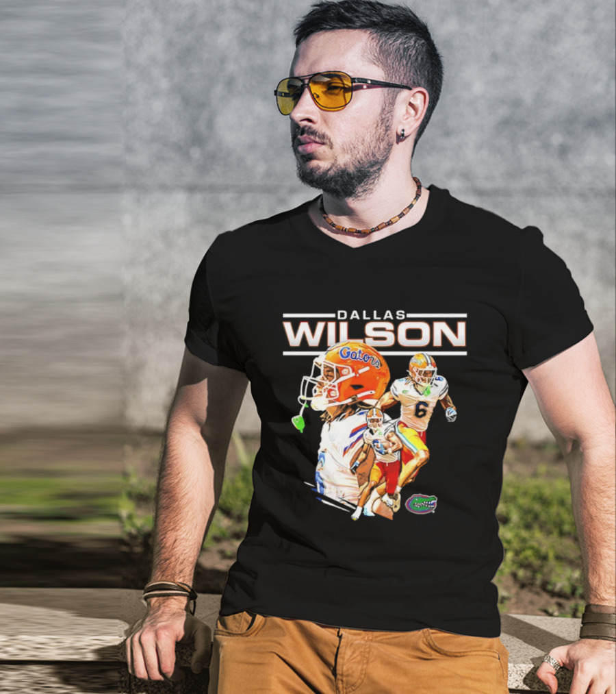 Dallas Wilson 6 Gators University Of Florida Football Player NCAA T-Shirt