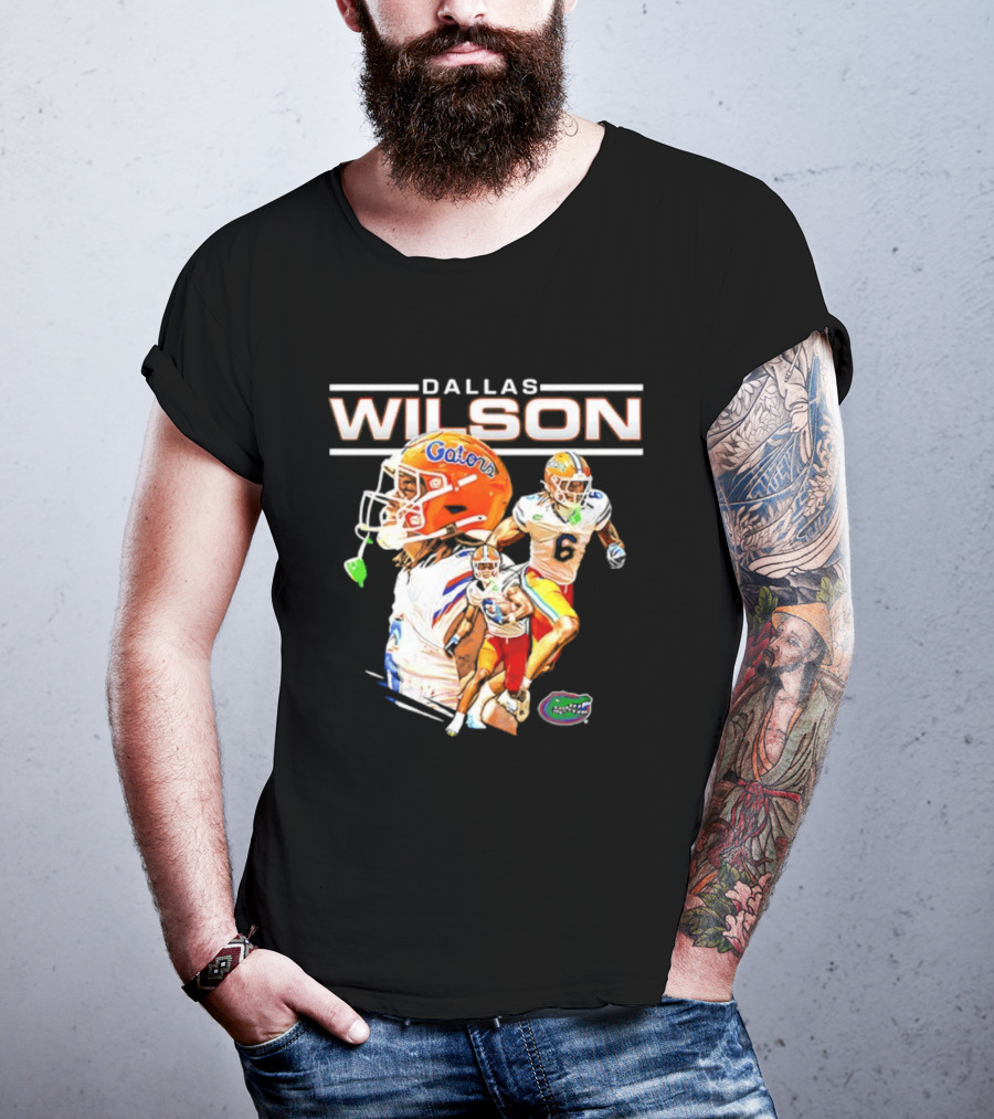 Dallas Wilson 6 Gators University Of Florida Football Player NCAA T-Shirt