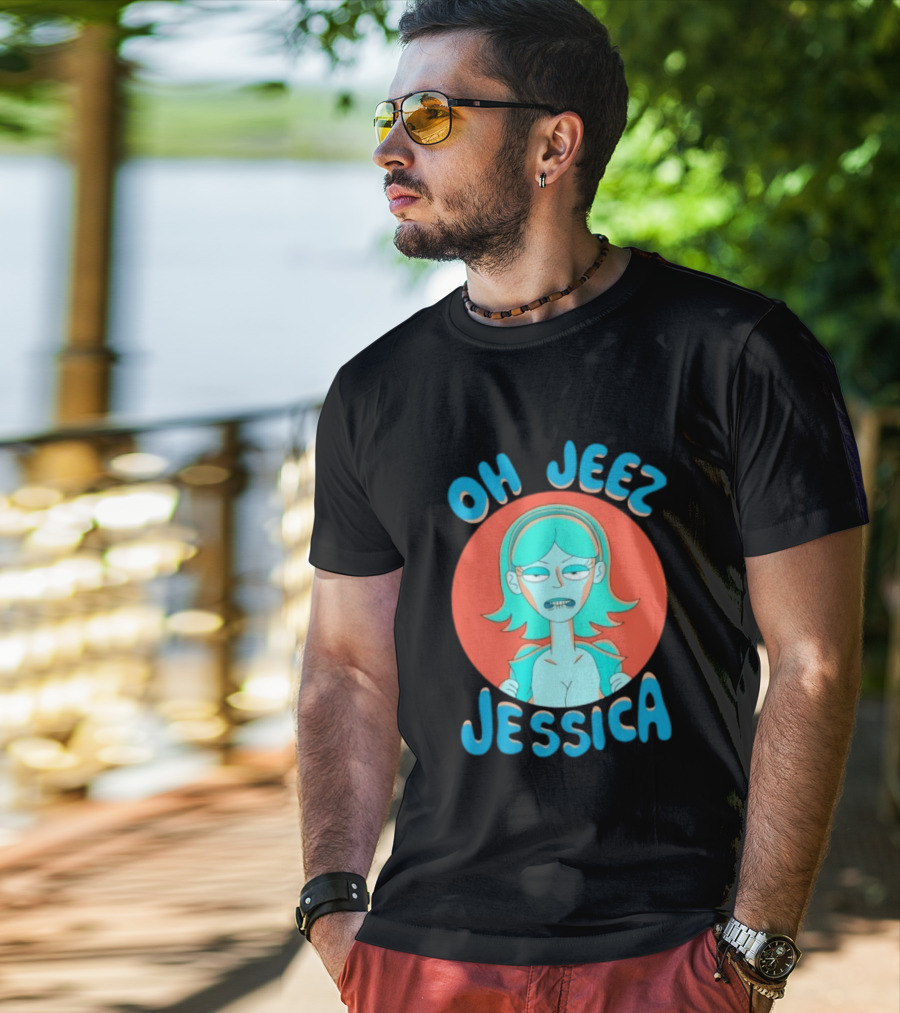 Oh Jeez Jessica Rick And Morty Adult Swim T-Shirt