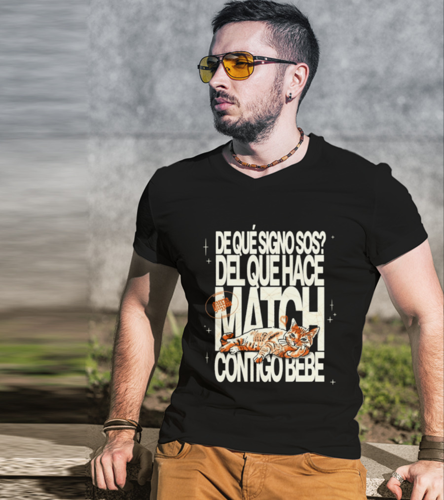 De Qué Signo Sos Del Que Hace Match Contigo Bebe Zodiac Cat Matchmaking T-Shirt