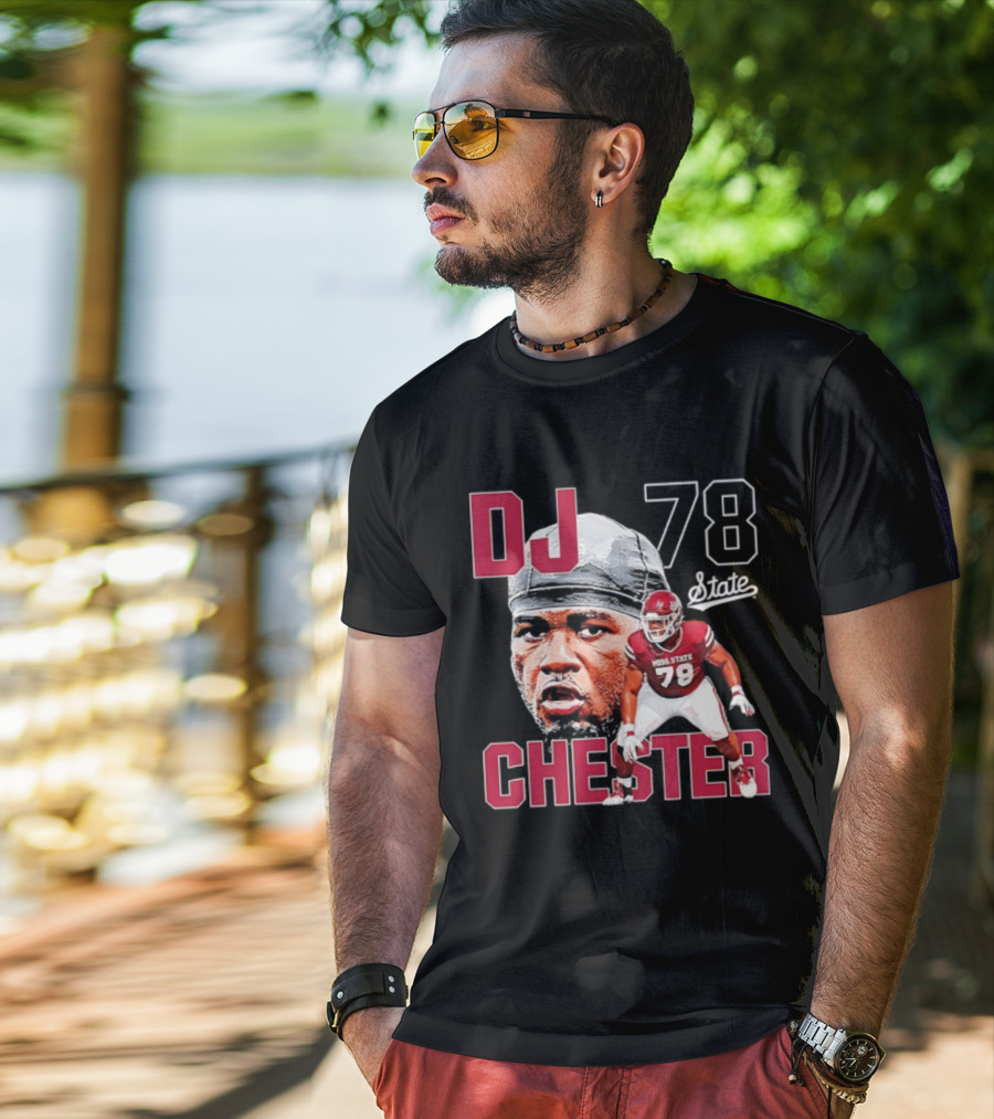 DJ Chester 78 Mississippi State NCAA Football Player T-Shirt