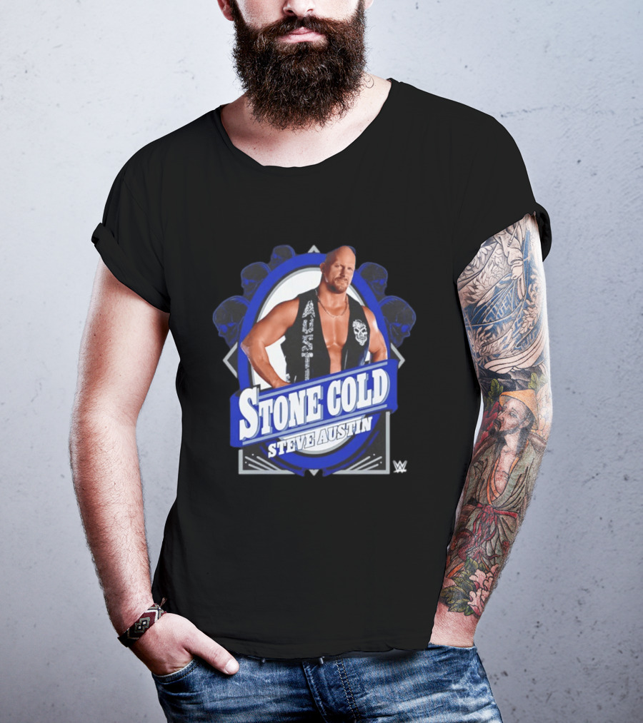 Stone Cold Steve Austin WWE 2026 Iconic Vest Skull T-Shirt