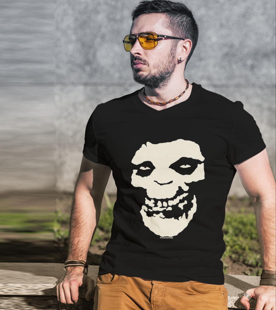 SUGA BTS Crimson Ghost Skull Misfits Collaboration T-Shirt