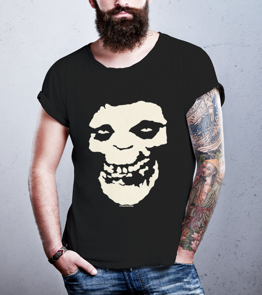 SUGA BTS Crimson Ghost Skull Misfits Collaboration T-Shirt