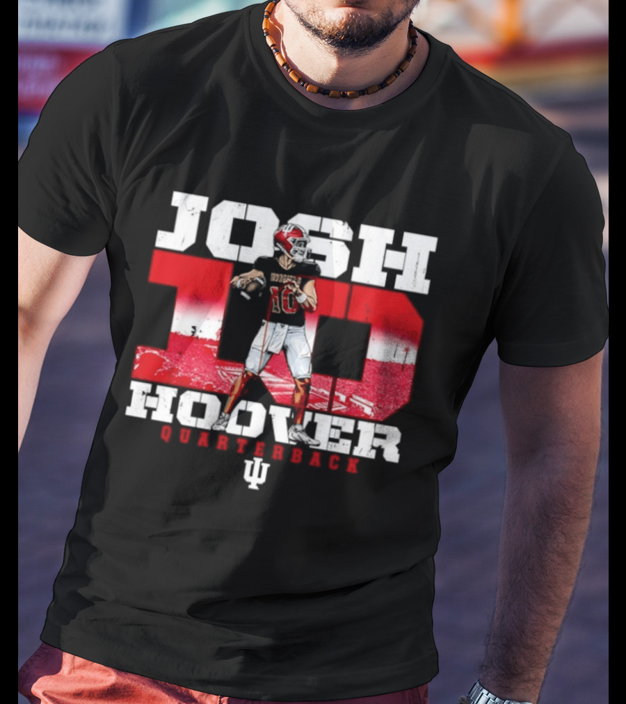 Josh Hoover 10 Indiana Hoosiers Quarterback NCAA T-Shirt
