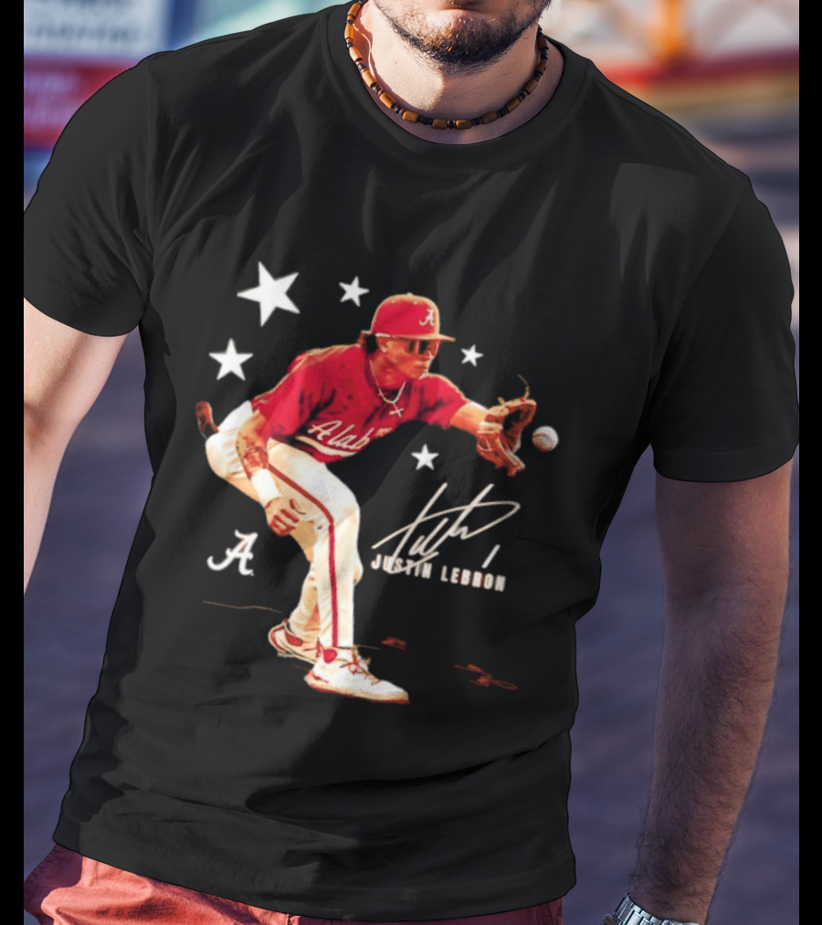 Alabama Crimson Tide NCAA Baseball Justin Lebron Signature T-Shirt