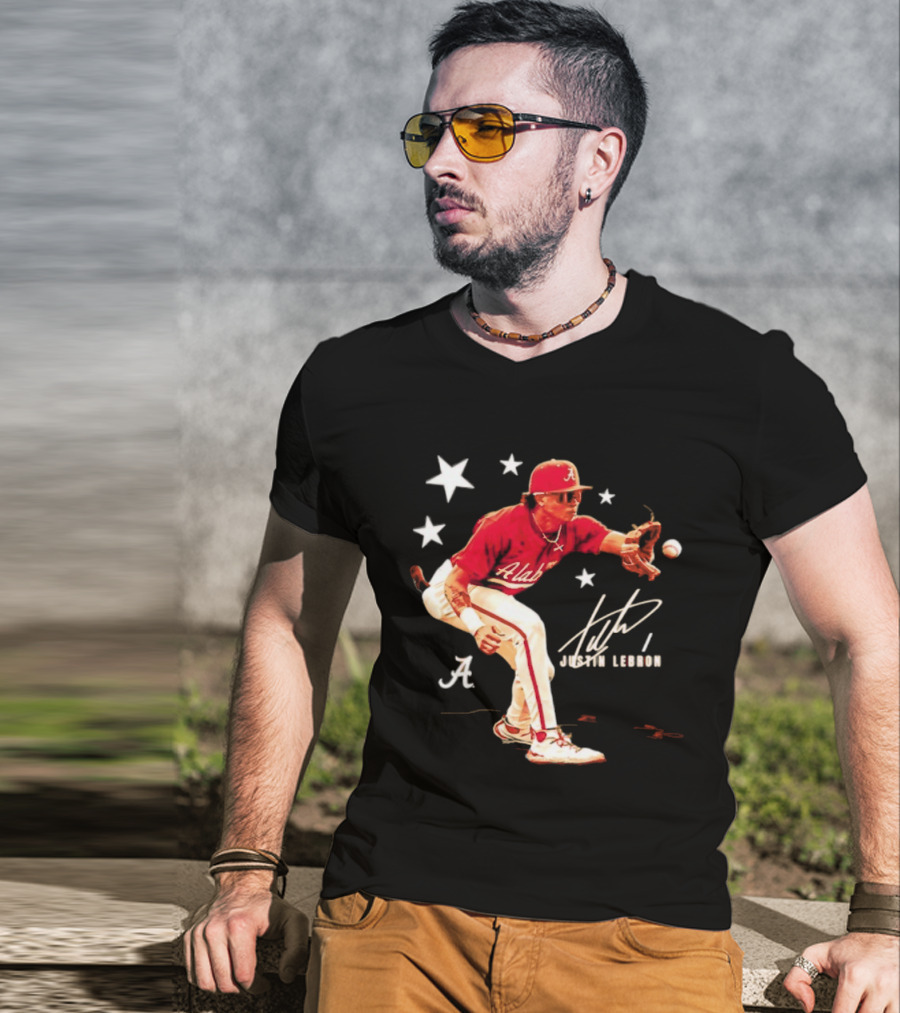 Alabama Crimson Tide NCAA Baseball Justin Lebron Signature T-Shirt