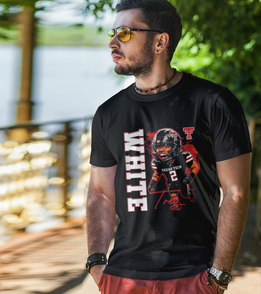 Texas Tech Red Raiders Trey White 2 NCAA Football Caricature T-Shirt