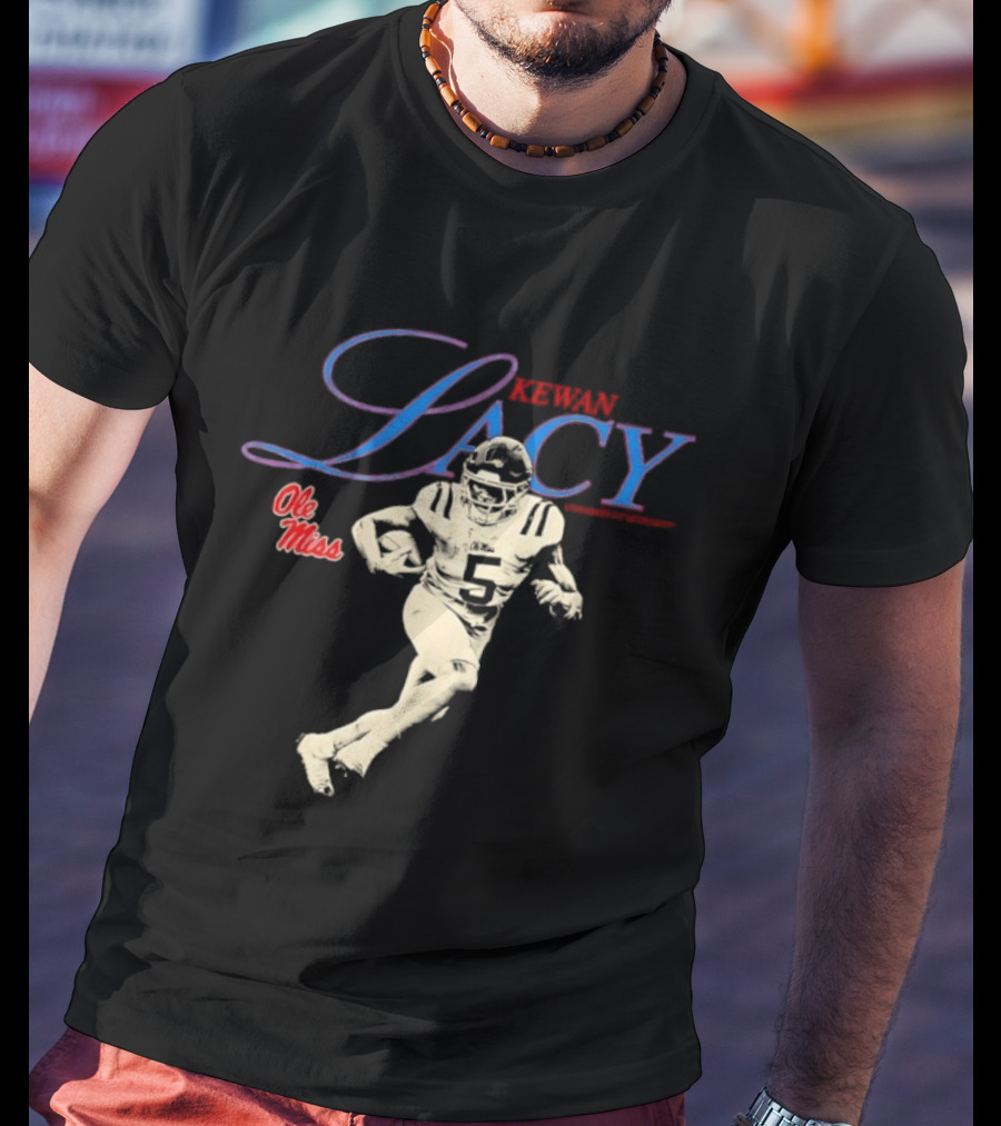 Kewan Lacy 5 Ole Miss Rebels NCAA Football Player T-Shirt
