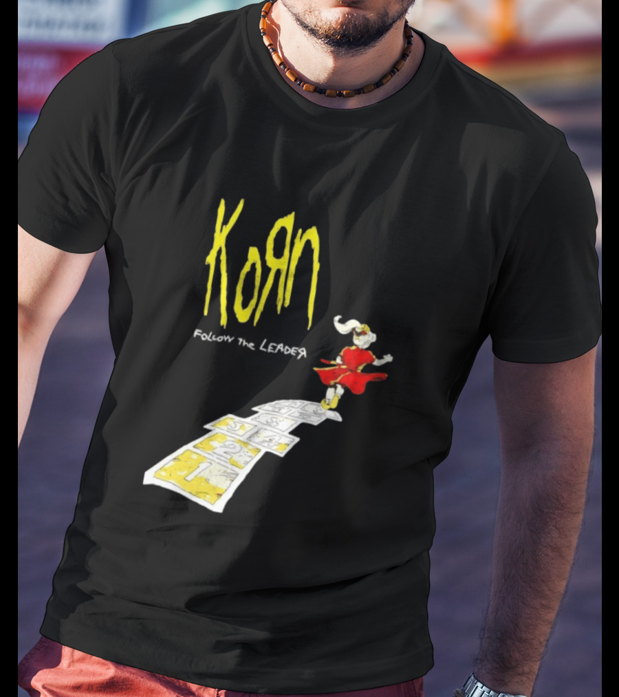 Korn Follow The Leader Nu Metal Band Hopscotch Cover T-Shirt