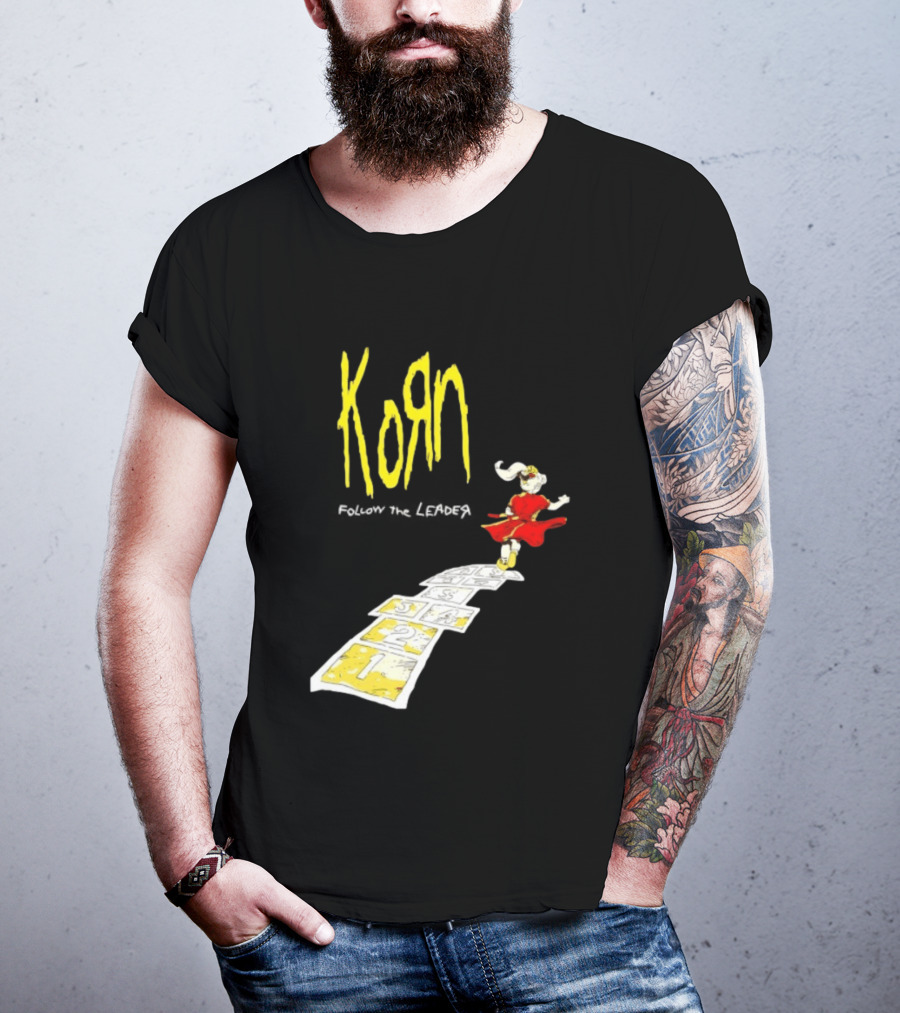 Korn Follow The Leader Nu Metal Band Hopscotch Cover T-Shirt