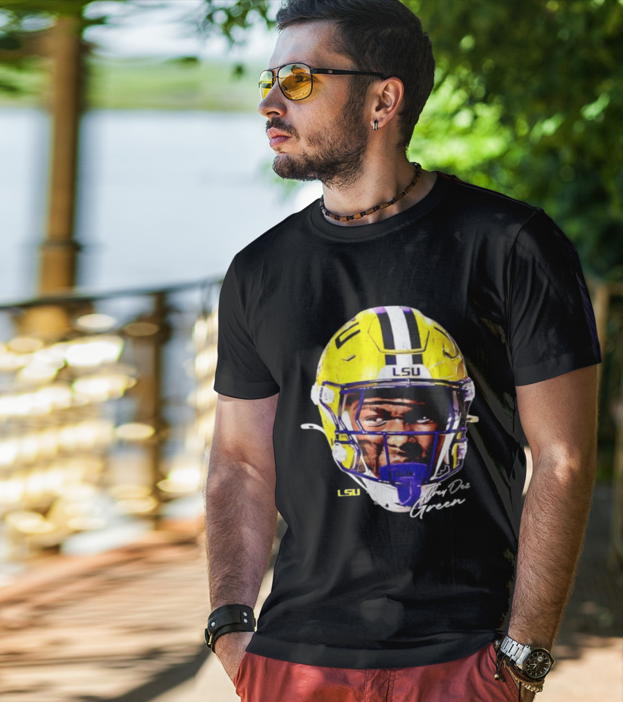 Trey'Dez Green LSU Tigers Football Helmet NCAA Sports T-Shirt