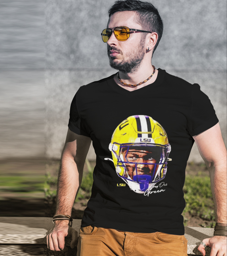 Trey'Dez Green LSU Tigers Football Helmet NCAA Sports T-Shirt