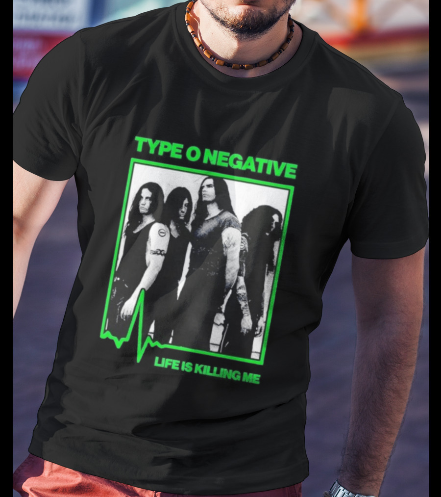Type O Negative Life Is Killing Me Band Photo Peter Steele T-Shirt