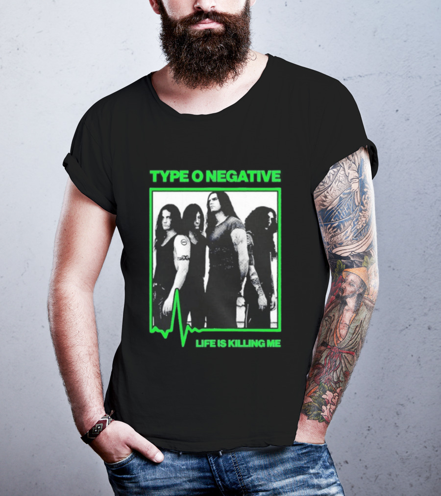 Type O Negative Life Is Killing Me Band Photo Peter Steele T-Shirt