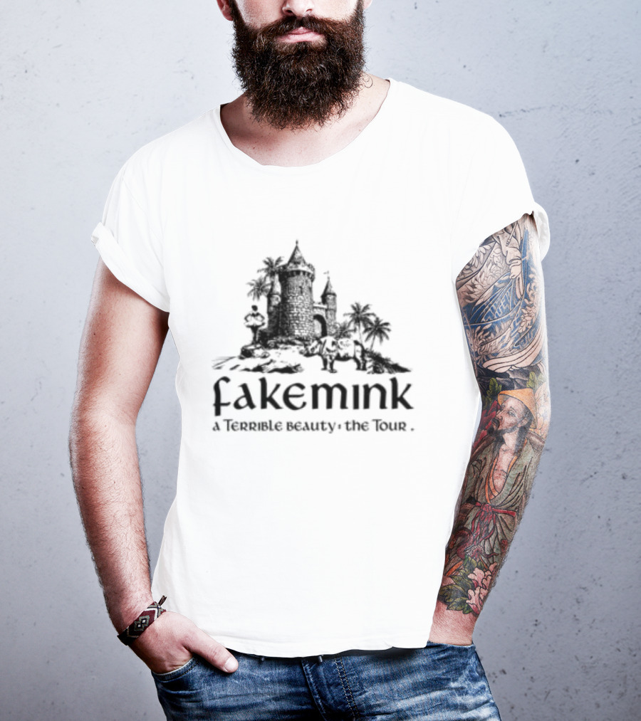 Fakemink A Terrible Beauty The Castle Longsleeve White T-Shirt