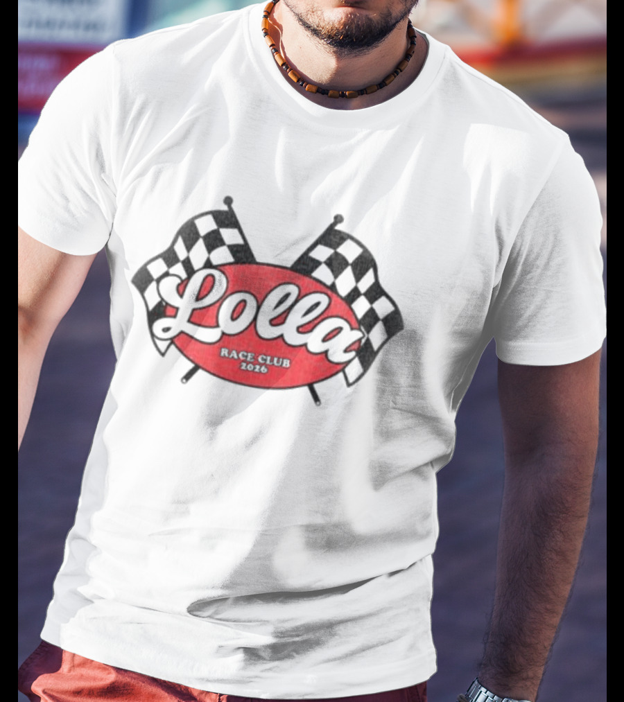 Lolla Racer Checkered Flags Tank T-Shirt