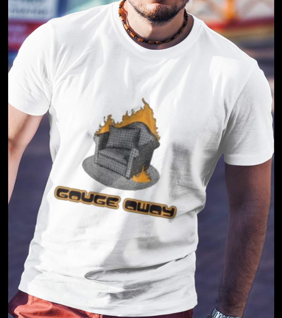 Pillowhead Shop Gouge Away Chair On Fire Ringer T-Shirt