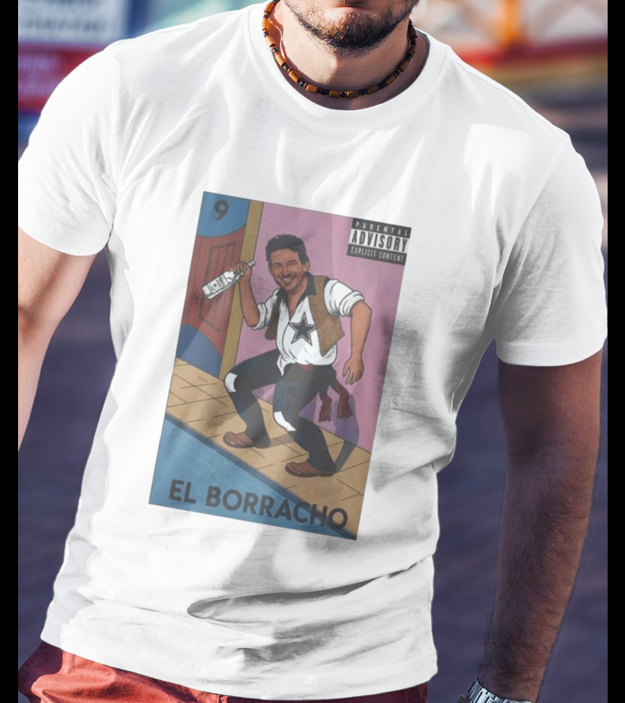 Tony Romo El Borracho Parental Explicit Content 9 Dallas Football Star T-Shirt