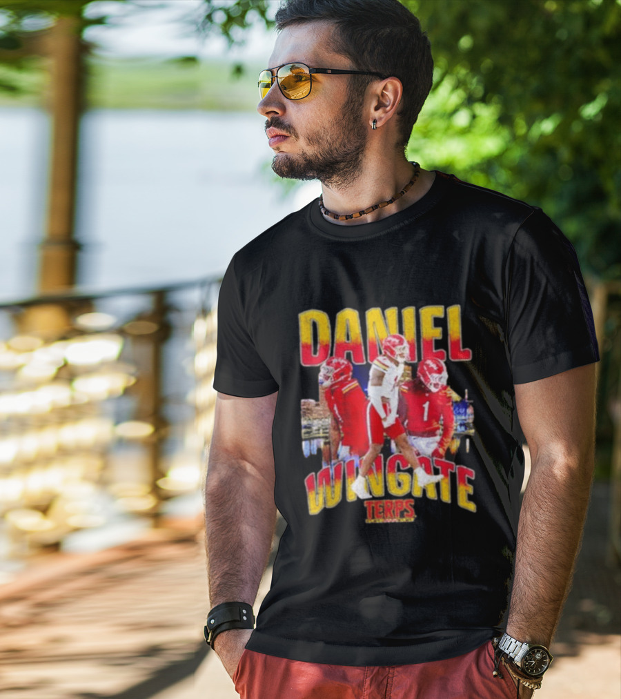 Daniel Wingate Terps No 1 Maryland Football Collage T-Shirt