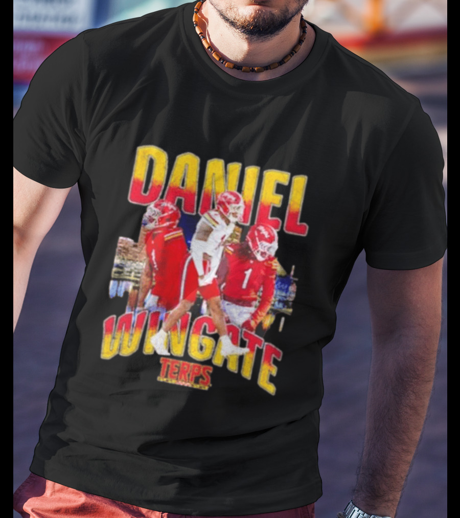 Daniel Wingate Terps No 1 Maryland Football Collage T-Shirt