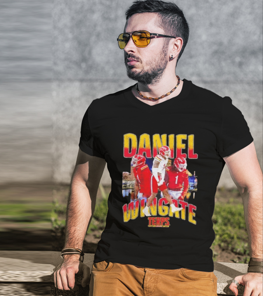 Daniel Wingate Terps No 1 Maryland Football Collage T-Shirt