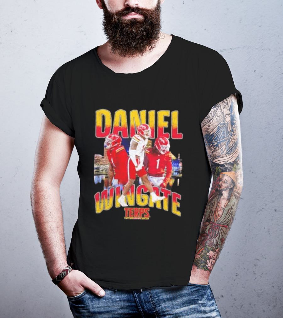 Daniel Wingate Terps No 1 Maryland Football Collage T-Shirt