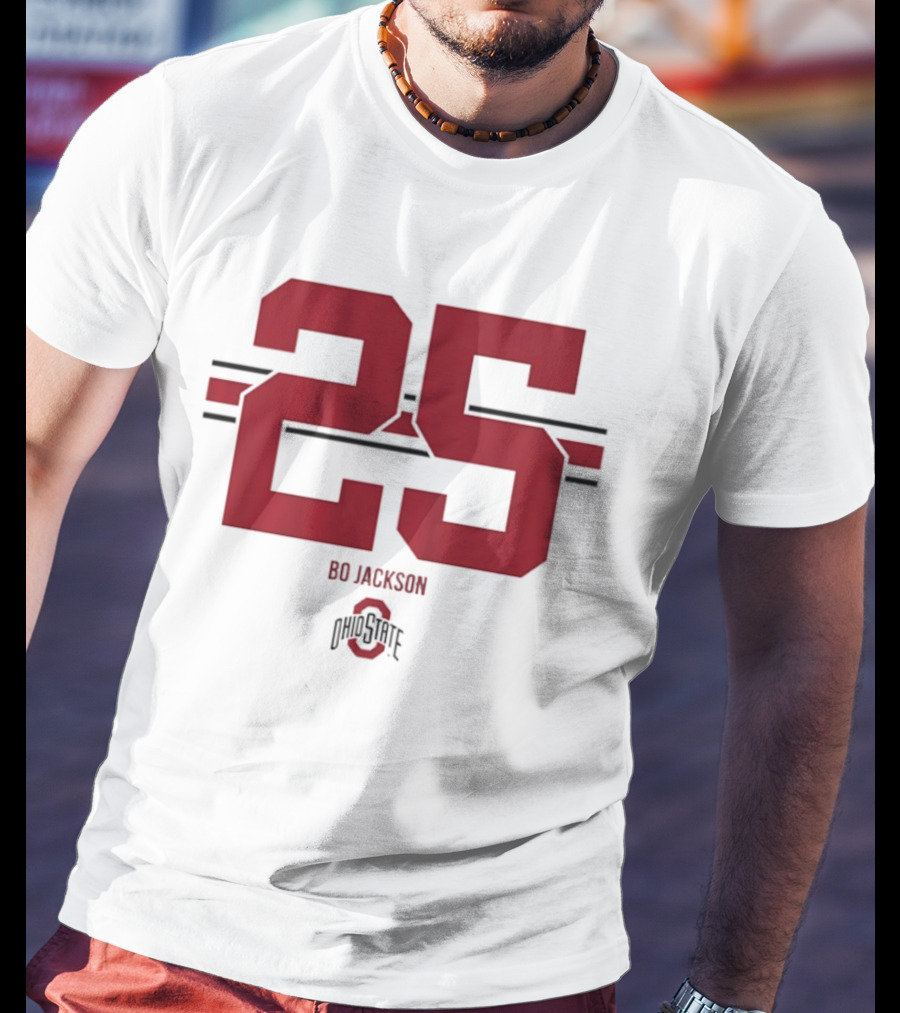 Bo Jackson 25 Ohio State Buckeyes NCAA Football T-Shirt