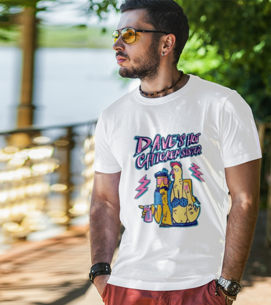 Dave's Hot Chicken Sister Cartoon T-Shirt