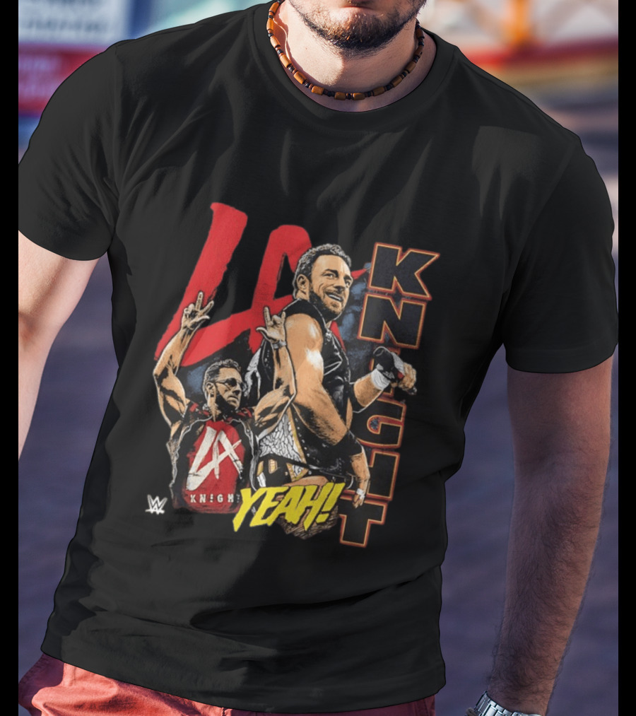 LA Knight WWE Yeah Vertical Name 2026 T-Shirt