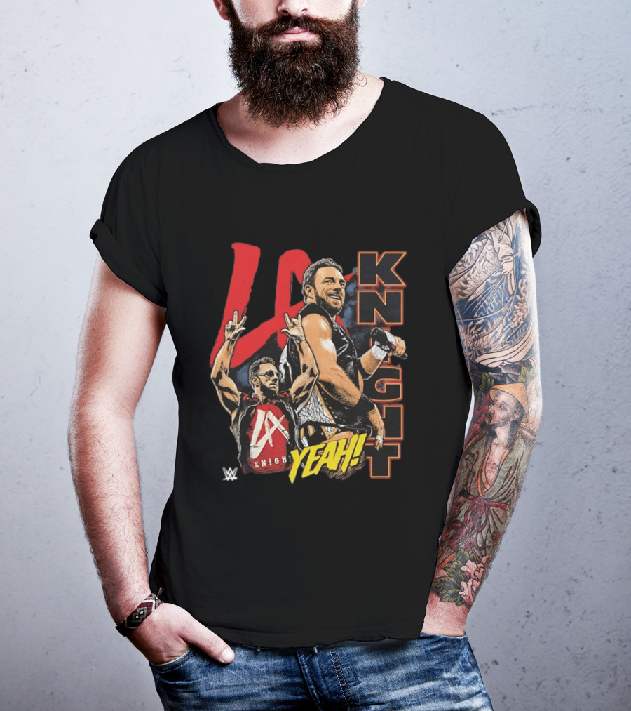 LA Knight WWE Yeah Vertical Name 2026 T-Shirt