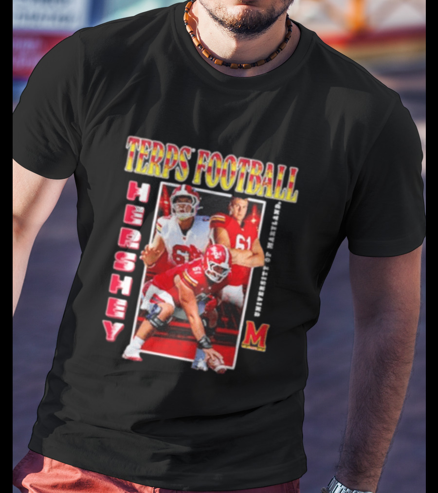 Terps Football Hershey University Of Maryland No 61 T-Shirt