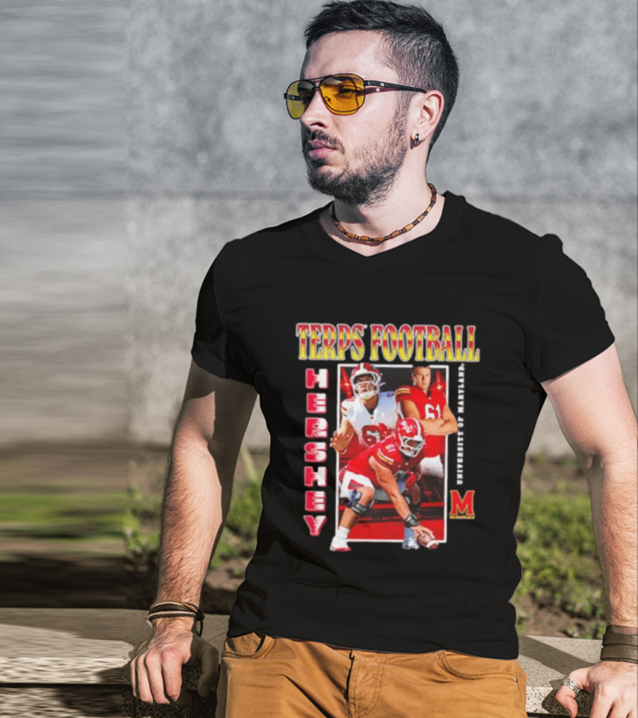 Terps Football Hershey University Of Maryland No 61 T-Shirt