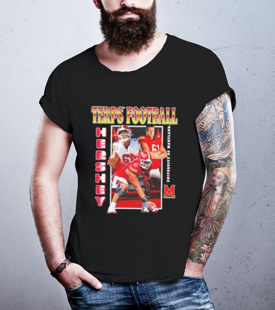 Terps Football Hershey University Of Maryland No 61 T-Shirt