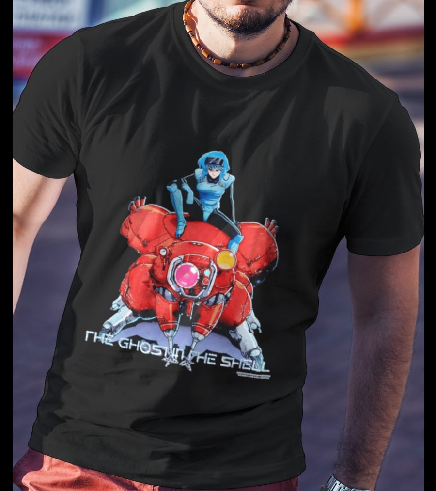 Motoko Kusanagi On Tachikoma The Ghost In The Shell Anime T-Shirt