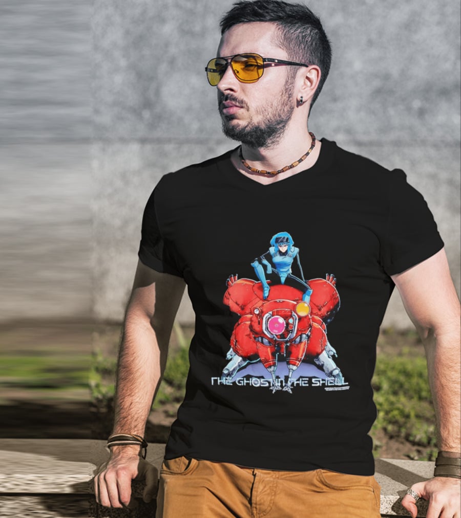 Motoko Kusanagi On Tachikoma The Ghost In The Shell Anime T-Shirt