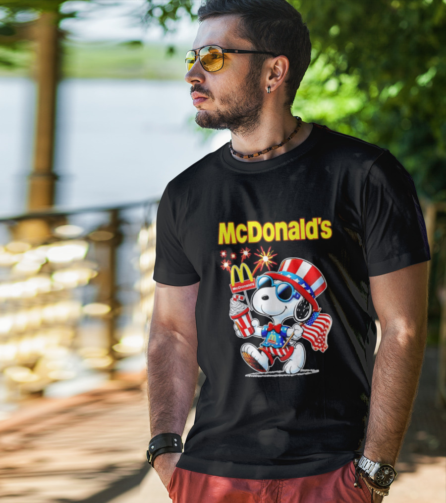 Snoopy McDonald's American Celebration 1776 2026 250th Anniversary Patriotic T-Shirt