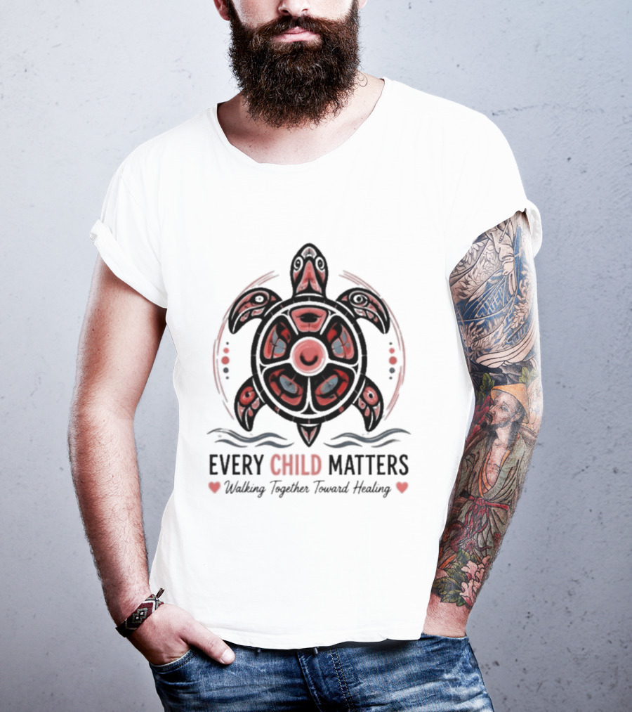 Every Child Matters Turtle Walking Together Toward Healing Indigenous T-Shirt