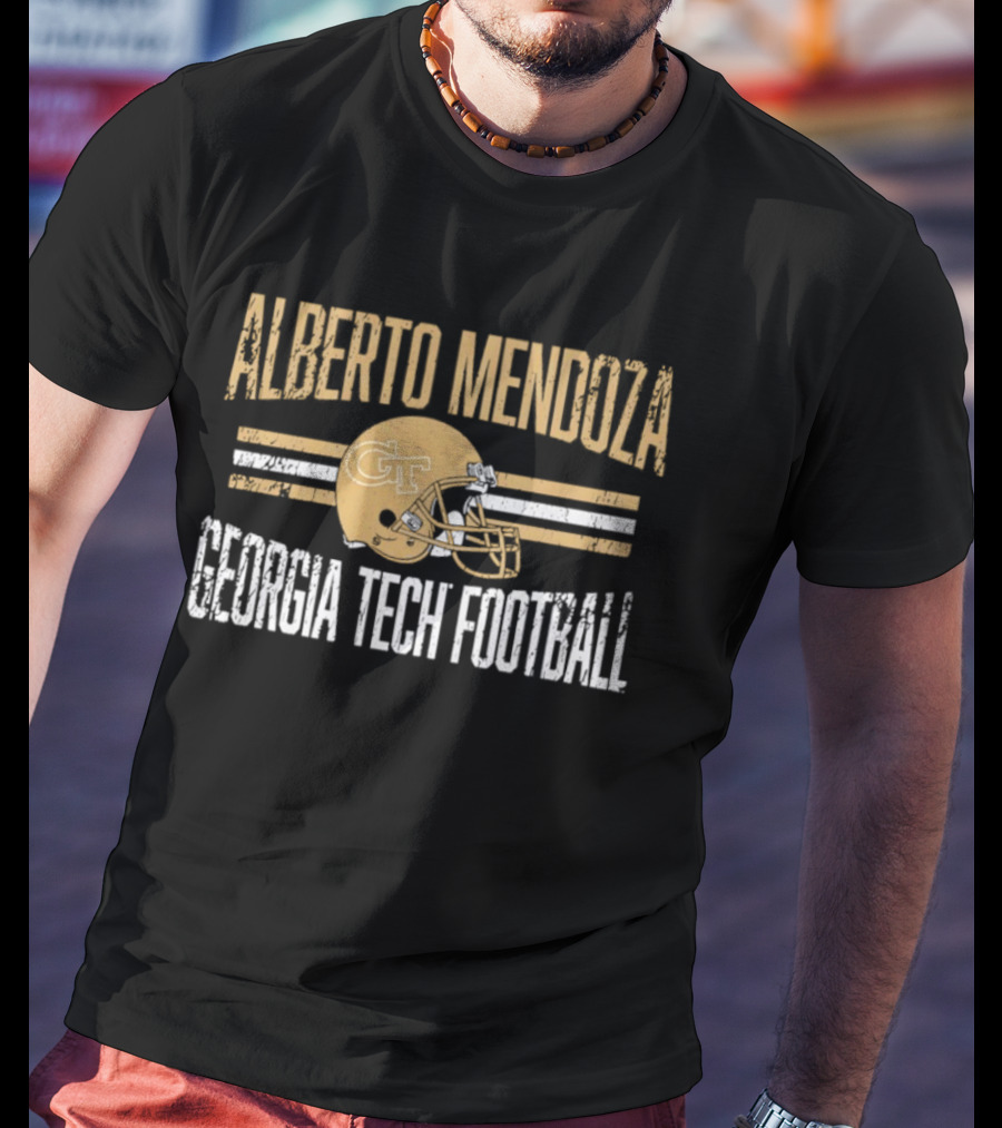 Alberto Mendoza Georgia Tech Football Helmet Hero CT T-Shirt