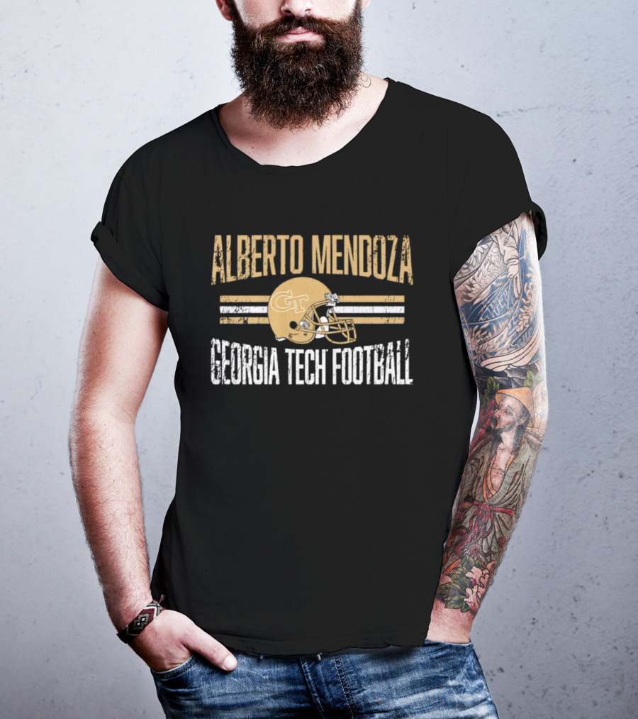 Alberto Mendoza Georgia Tech Football Helmet Hero CT T-Shirt