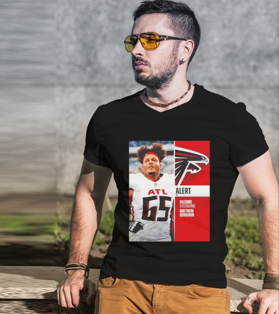 Atlanta Alert Falcons Extending Matthew Bergeron 2026 Season T-Shirt
