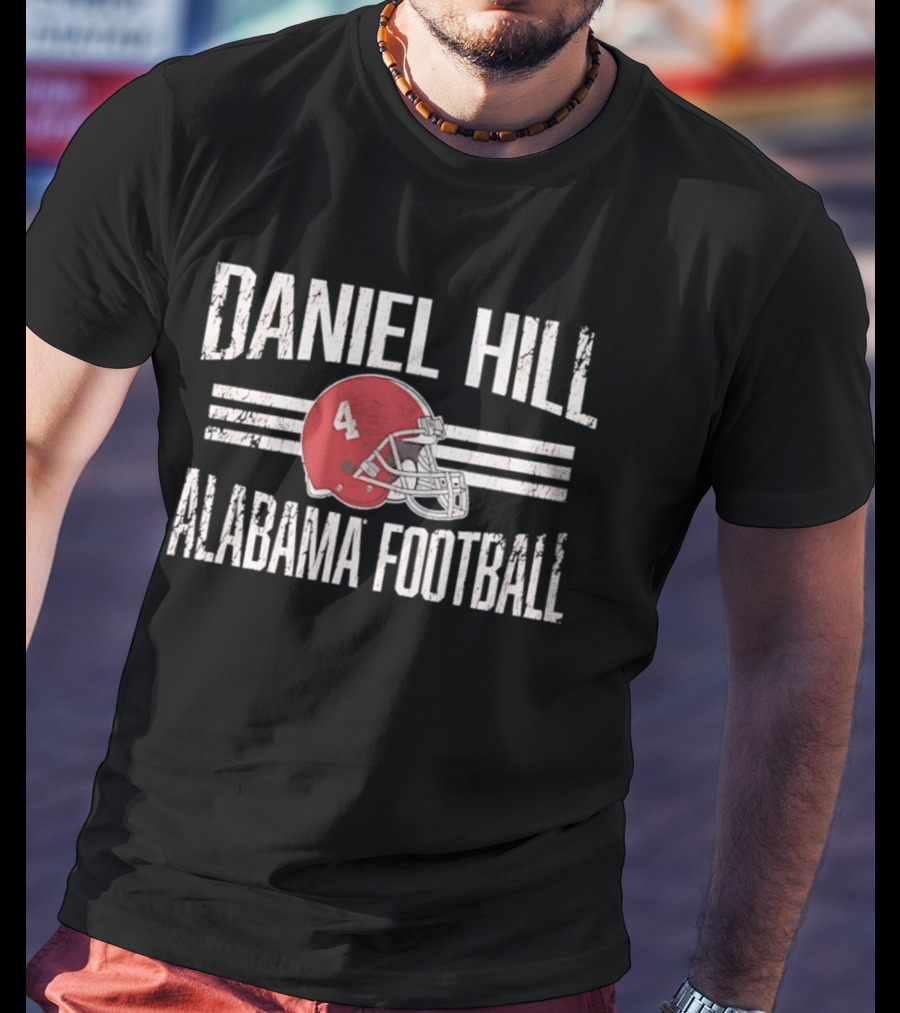 Daniel Hill Alabama Football Helmet Hero Crimson Tide T-Shirt