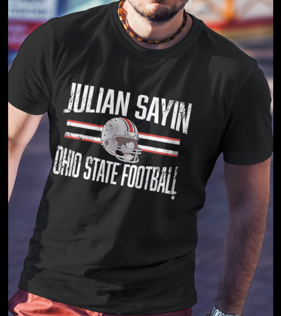 Julian Sayin Ohio State Football Helmet T-Shirt