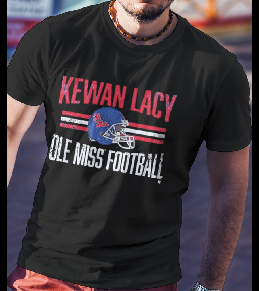 Kewan Lacy Ole Miss Football Rebels Helmet Hero T-Shirt